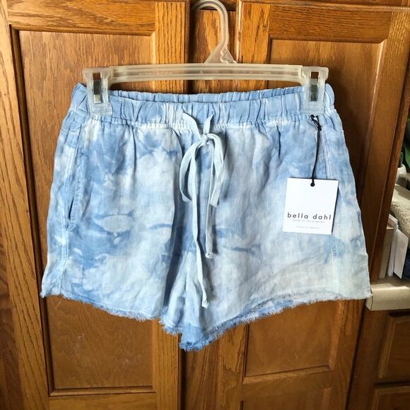 NWT Bella Dahl Linen Tie Dye Frayed Shorts - XS - Picture 2 of 10